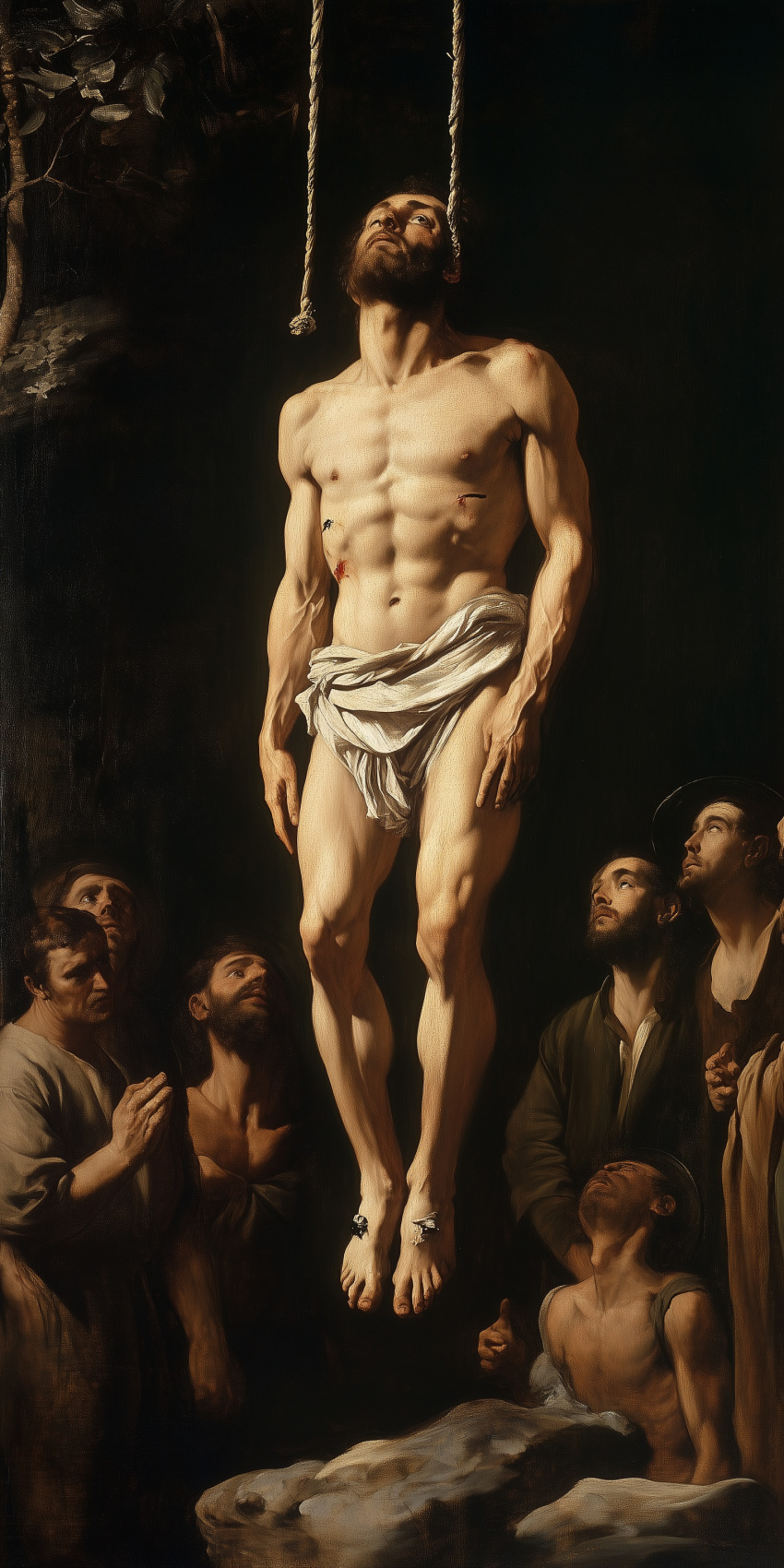 Fond d'écran mobile peinture inspiration caravaggio 4