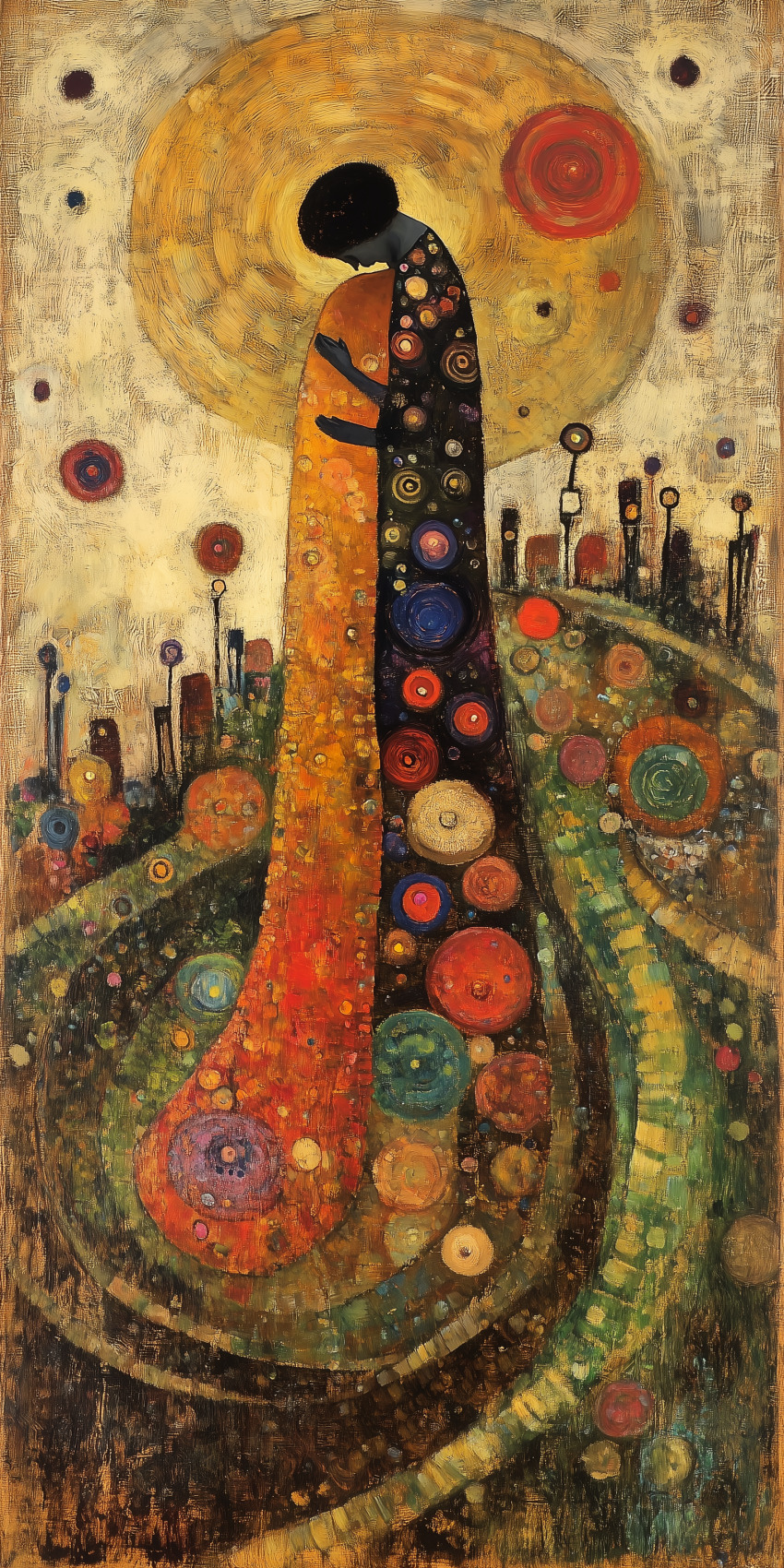 fond d ecran mobile peinture inspiration gustav klimt 7
