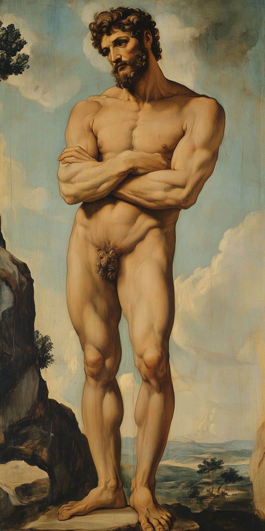 Fond d'écran mobile peinture inspiration michelangelo 3