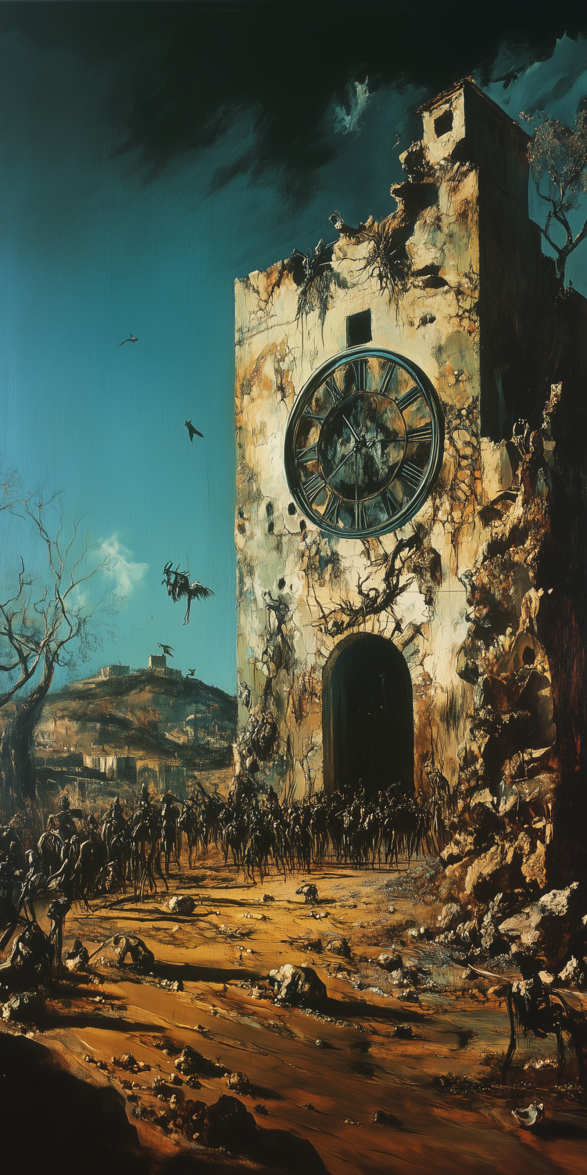 Fond d'écran mobile peinture inspiration salvador dali 1