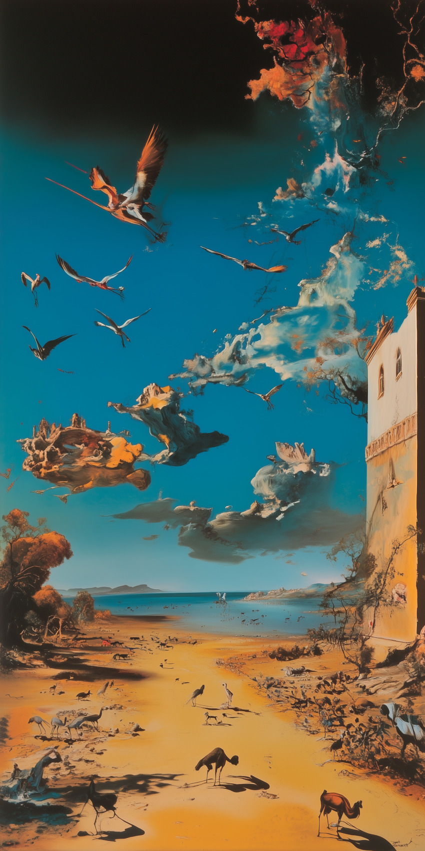 Fond d'écran mobile peinture inspiration salvador dali 7