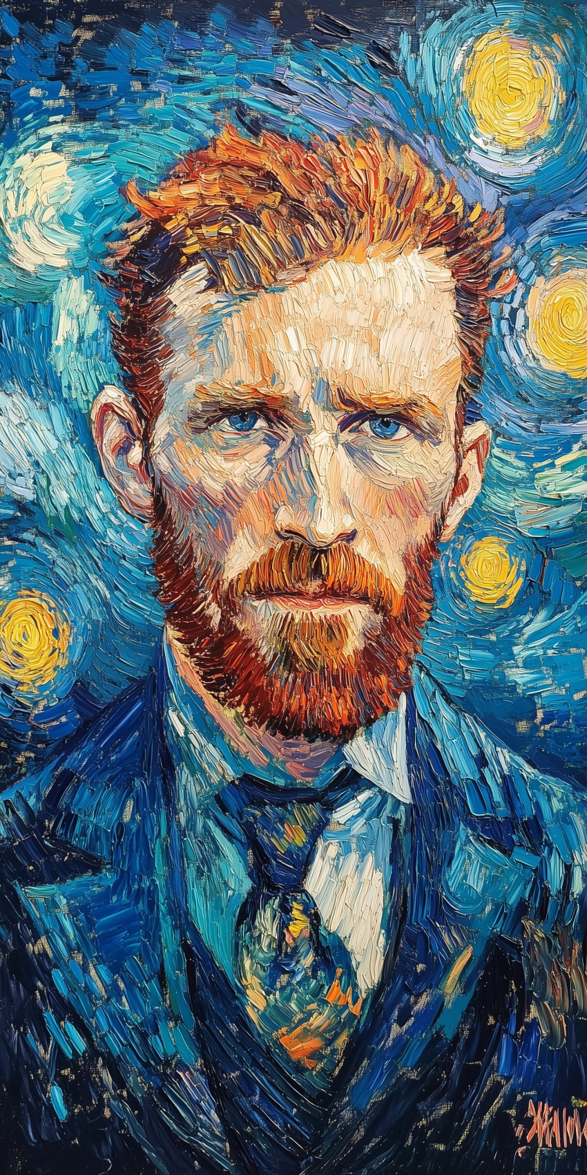 Fond d'écran mobile peinture inspiration van gogh 7