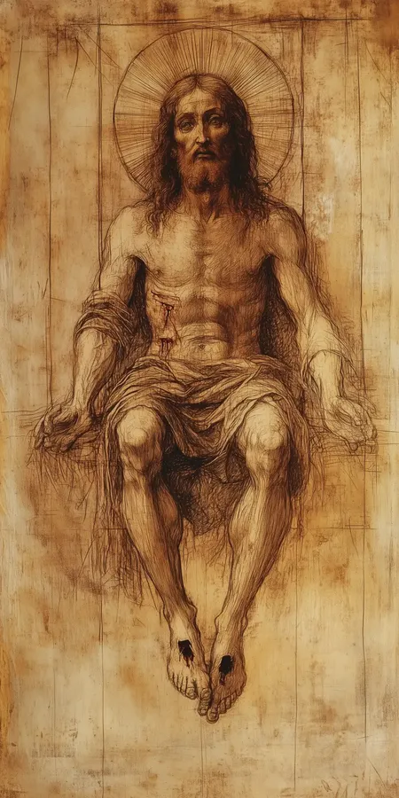 fond d ecran mobile dessin inspiration leonard de vinci 4