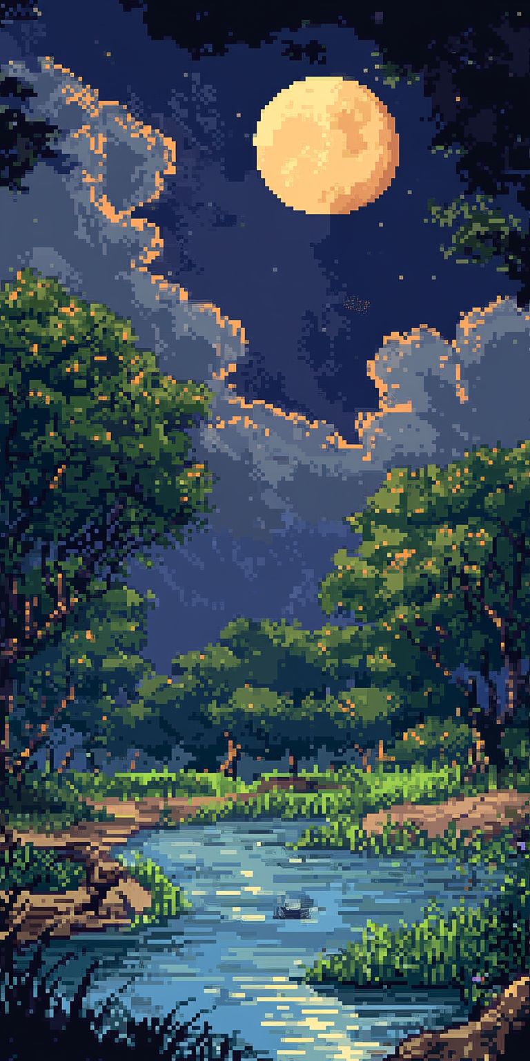 Fond d'écran pixel art pour mobile 1
