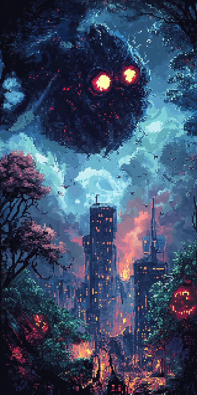 Fond d'écran pixel art pour mobile 16