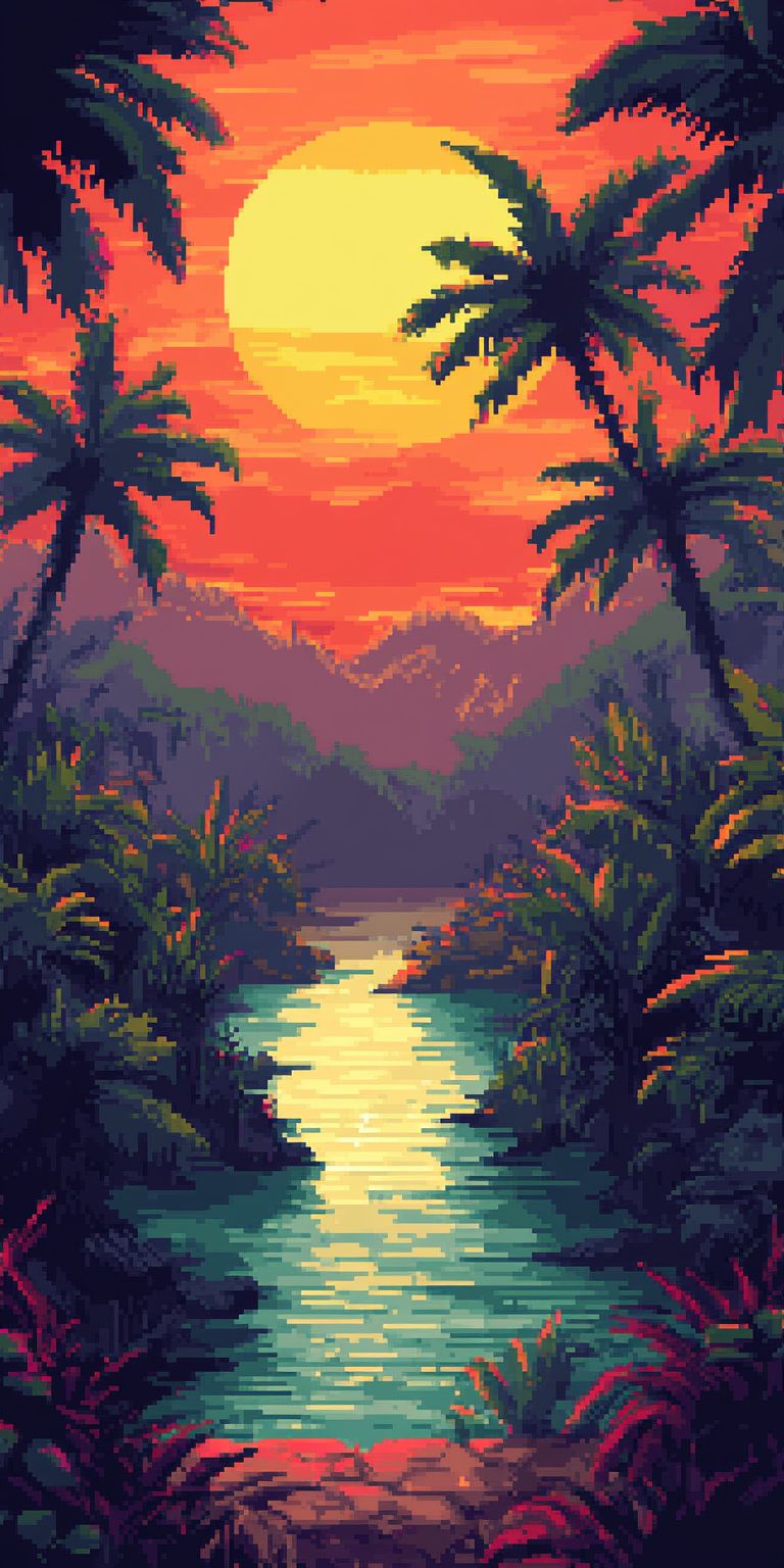 Fond d'écran pixel art pour mobile 28