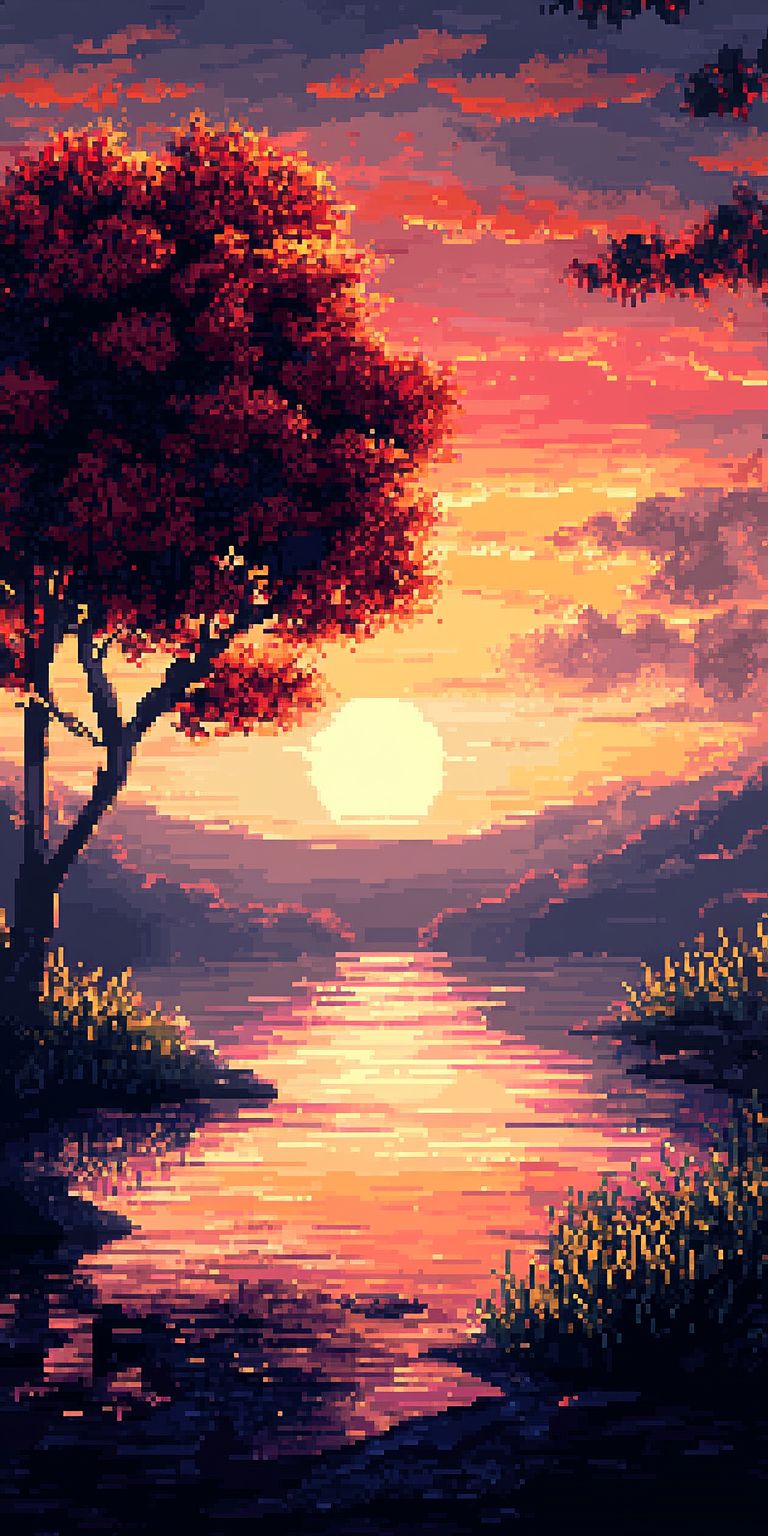 Fond d'écran pixel art pour mobile 38