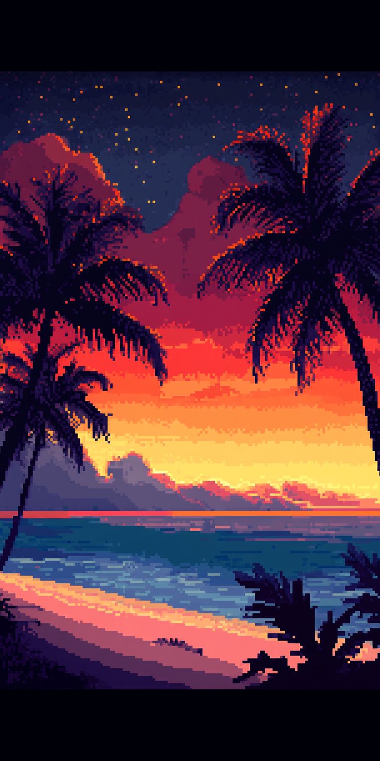Fond d'écran pixel art pour mobile 54