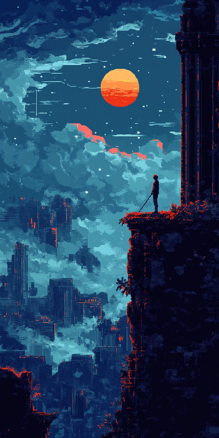 Fond d'écran pixel art pour mobile 56
