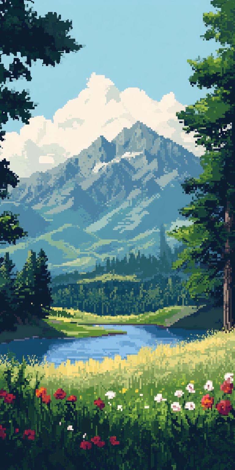 Fond d'écran pixel art pour mobile 58