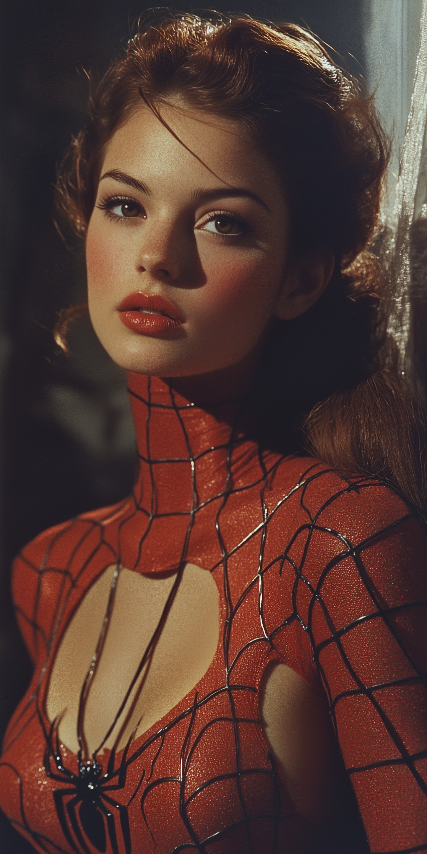 une spiderwoman imaginaire dans un monde de top model 39