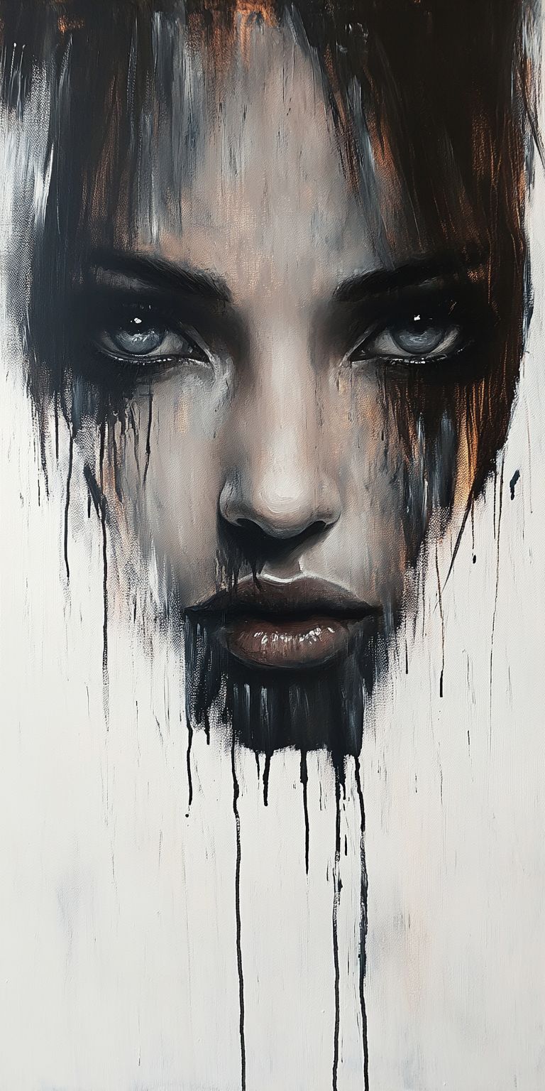 fond d ecran mobile visage peinture minimaliste 29