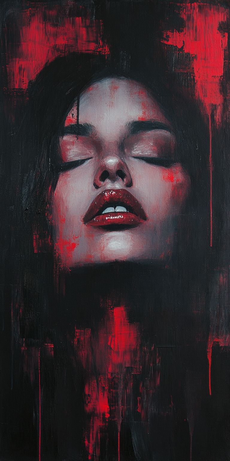 fond d ecran mobile visage peinture minimaliste 32