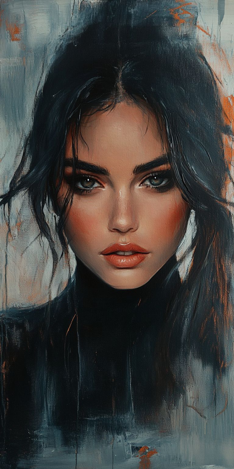 Fond d'écran mobile visage peinture minimaliste 35