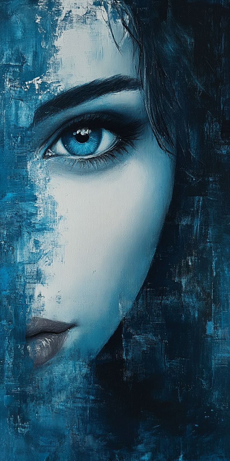 Fond d'écran mobile visage peinture minimaliste 4