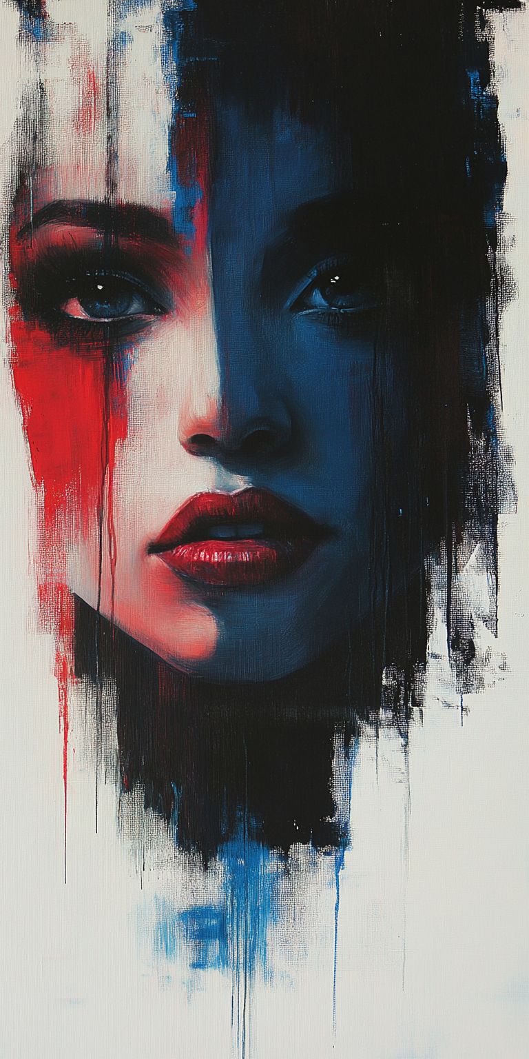 Fond d'écran mobile visage peinture minimaliste 50