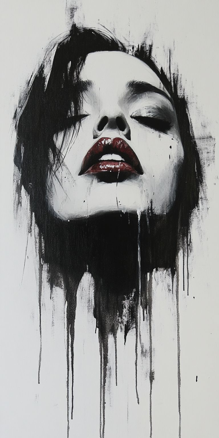 Fond d'écran mobile visage peinture minimaliste 8