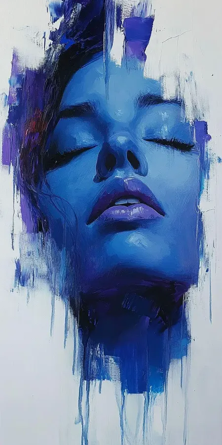 fond d ecran mobile visage peinture minimaliste 26