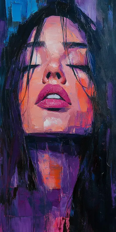 fond d ecran mobile visage peinture minimaliste 31