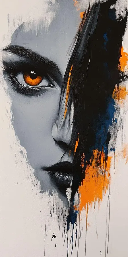 fond d ecran mobile visage peinture minimaliste 38