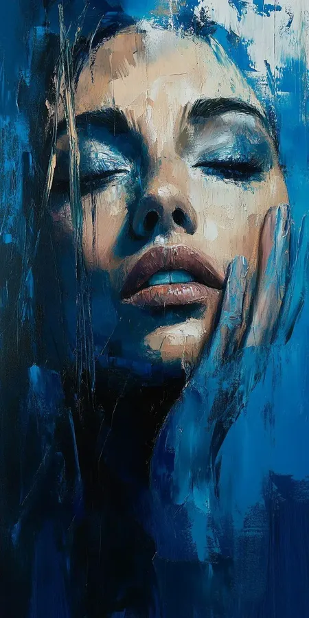 fond d ecran mobile visage peinture minimaliste 39