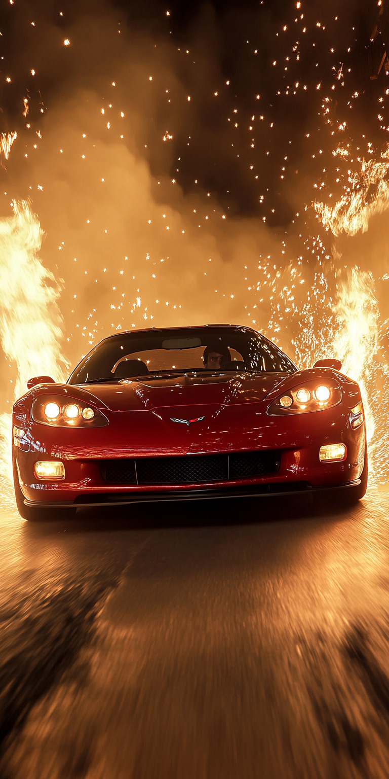 Fond d'écran voiture pour mobile 3 corvette