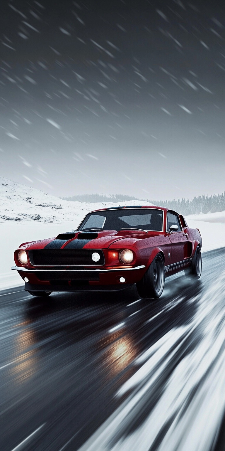 Fond d'écran voiture pour mobile 72 ford mustang