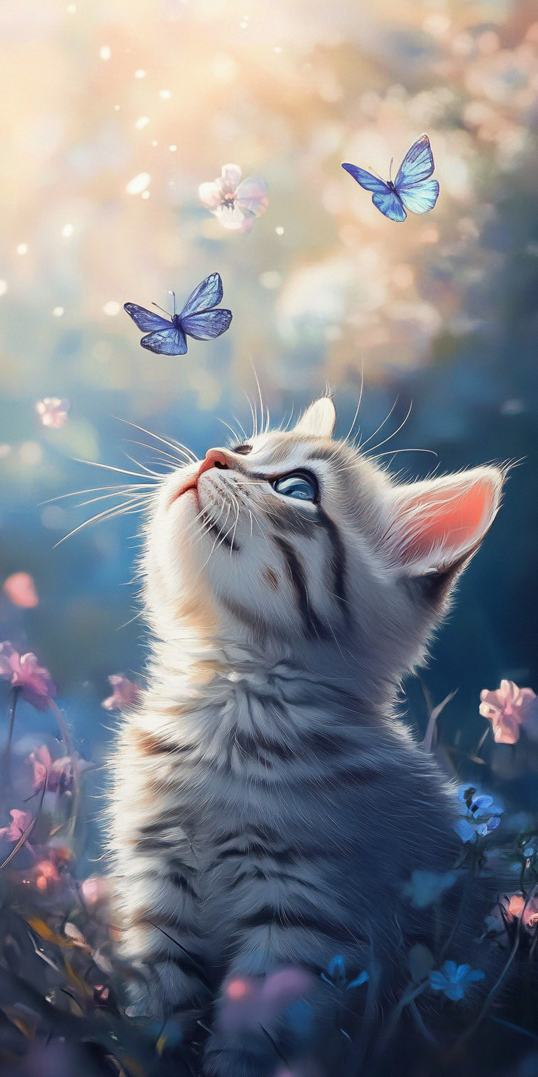 Fond d'écran chat pour mobile 13