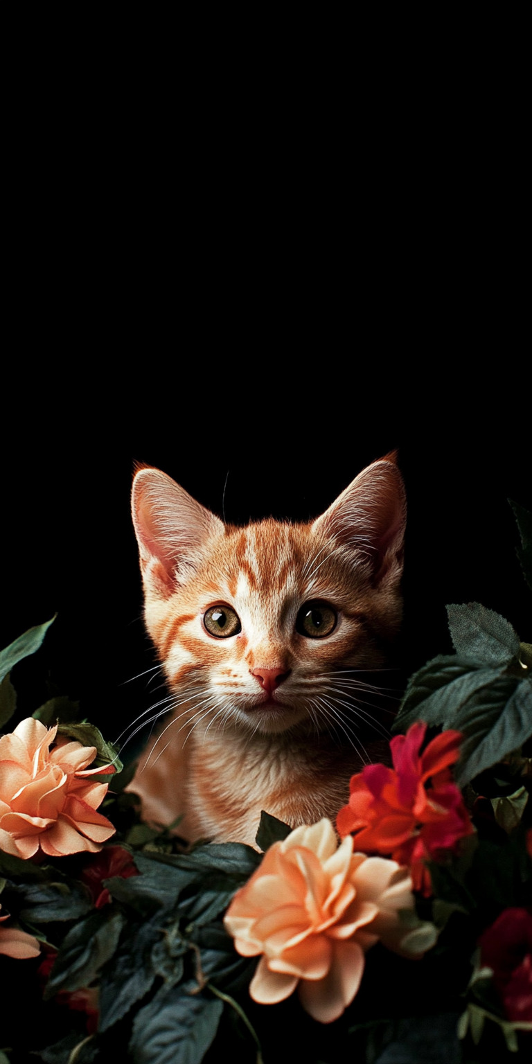 Fond d'écran chat pour mobile 16