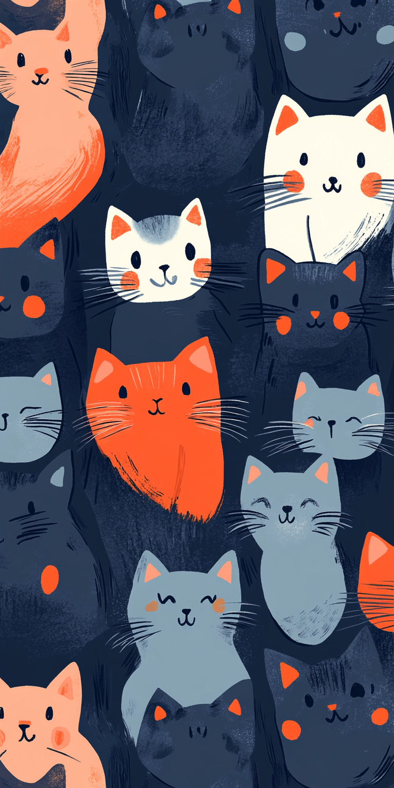 Fond d'écran chat pour mobile 35