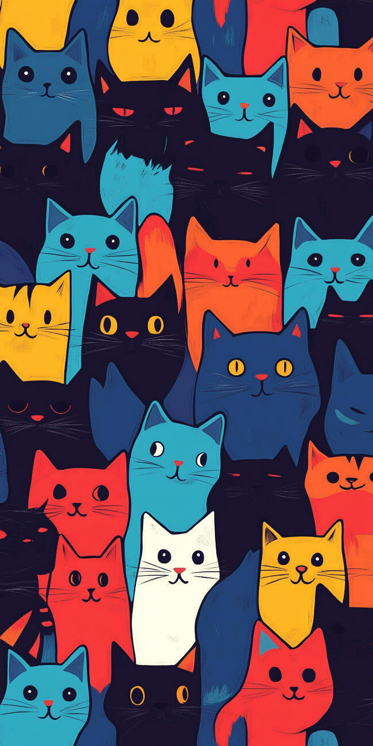 Fond d'écran chat pour mobile 65