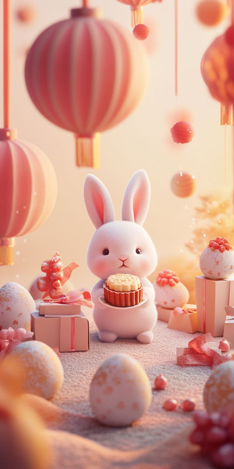 Fond d'écran kawaii lapin pour mobile 12