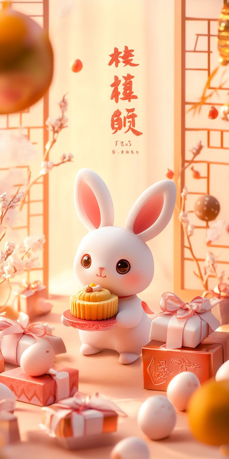 Fond d'écran kawaii lapin pour mobile 13