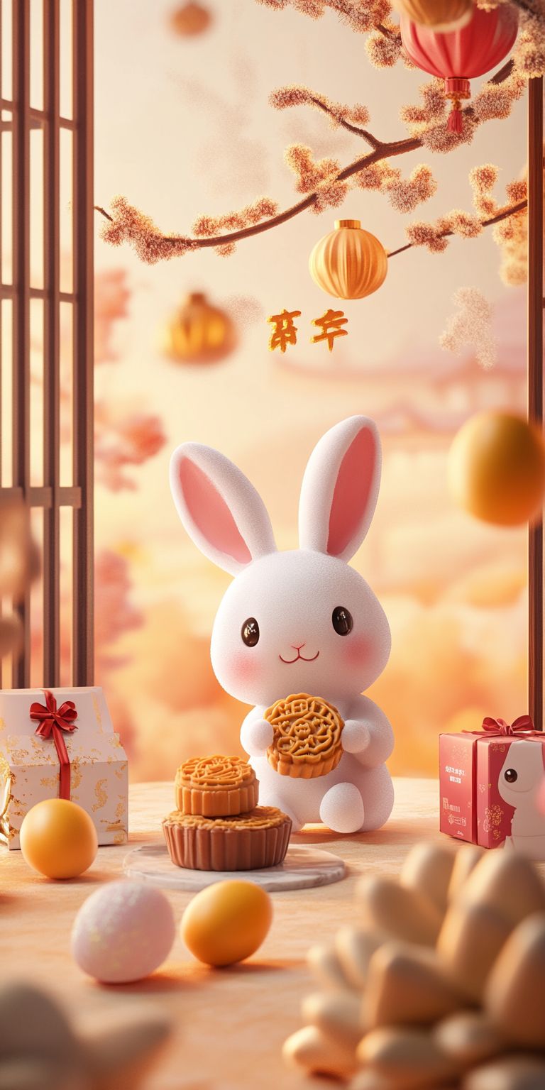 Fond d'écran kawaii lapin pour mobile 14