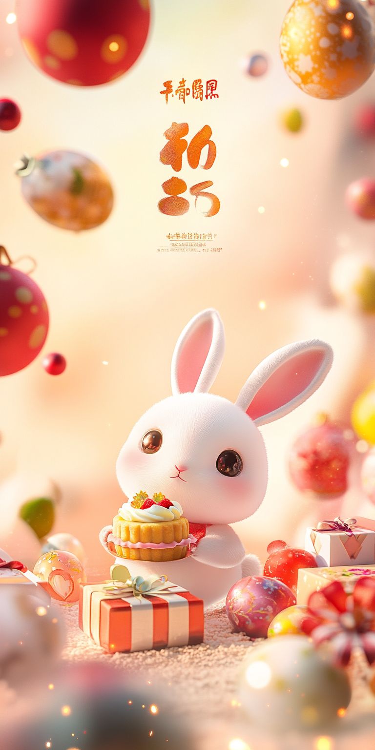 Fond d'écran kawaii lapin pour mobile 16