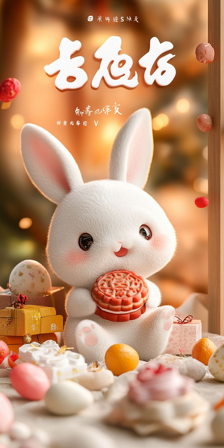 Fond d'écran kawaii lapin pour mobile 19