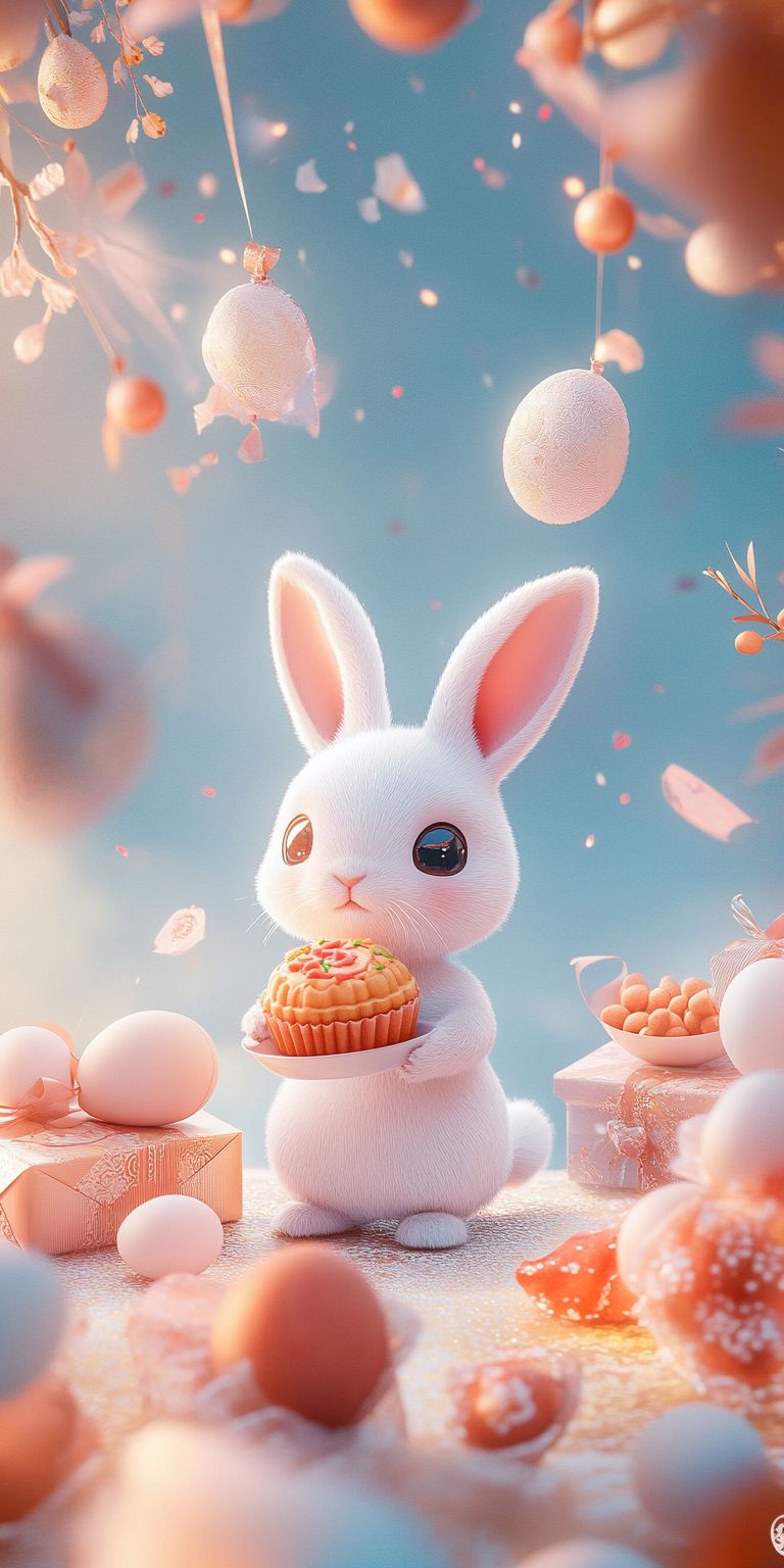 Fond d'écran kawaii lapin pour mobile 21