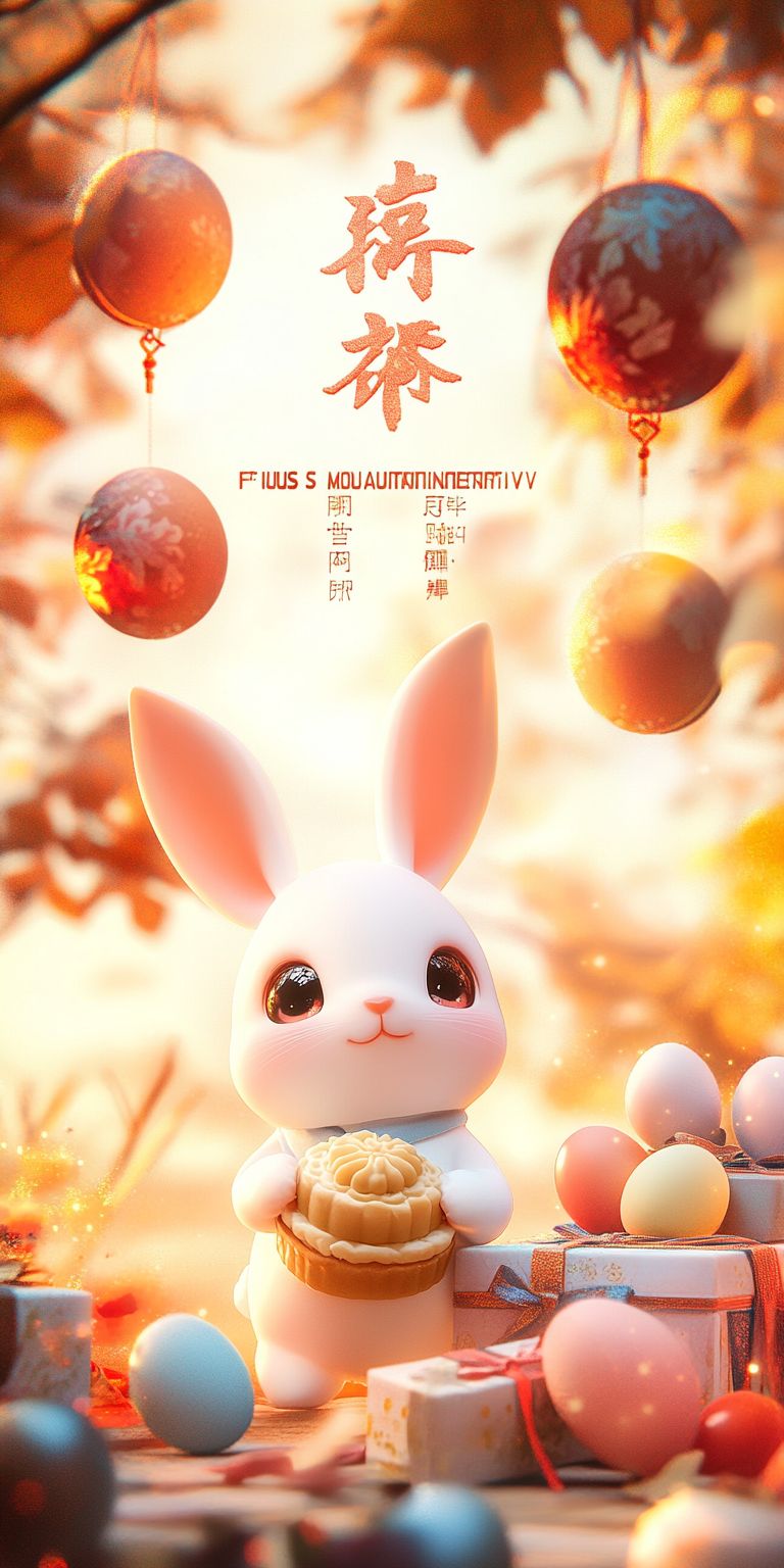 Fond d'écran kawaii lapin pour mobile 24