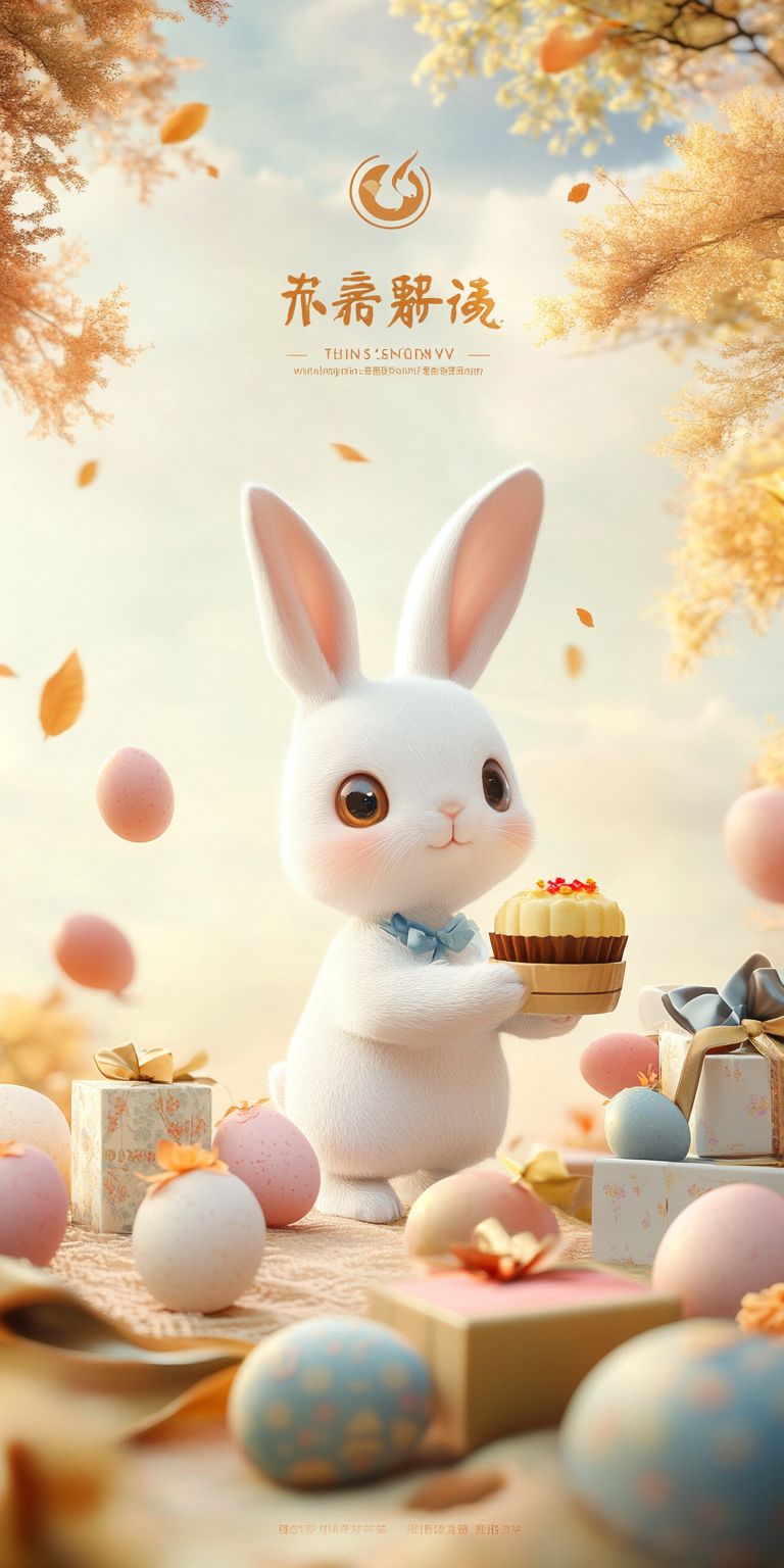 Fond d'écran kawaii lapin pour mobile 27