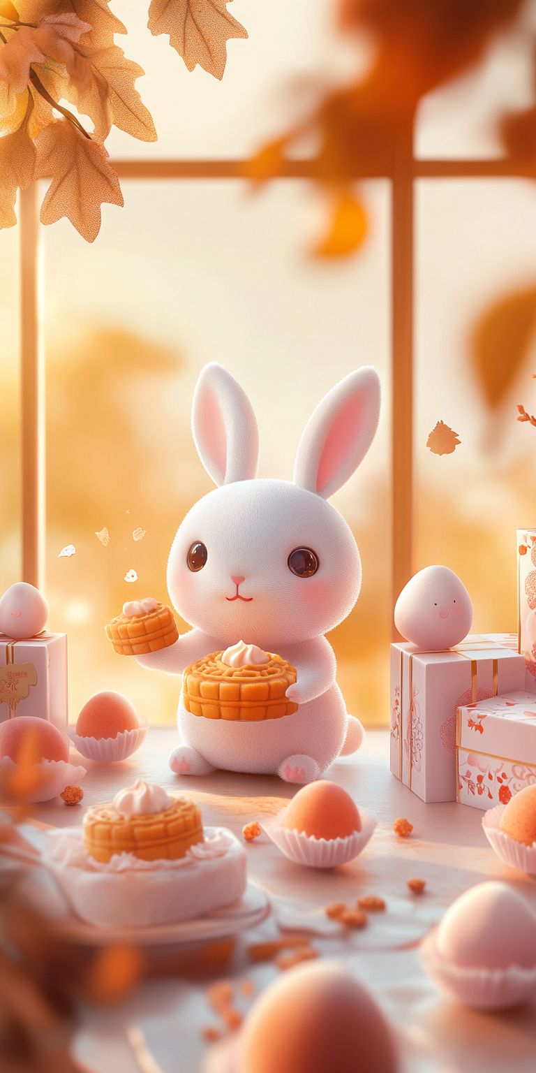 Fond d'écran kawaii lapin pour mobile 28