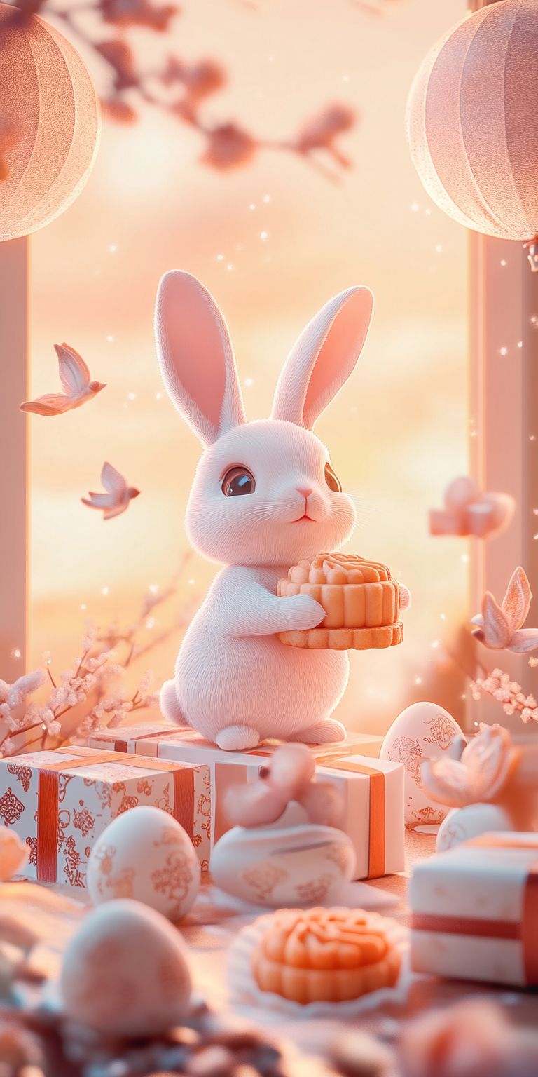 Fond d'écran kawaii lapin pour mobile 29