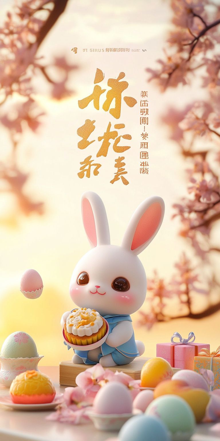 Fond d'écran kawaii lapin pour mobile 32