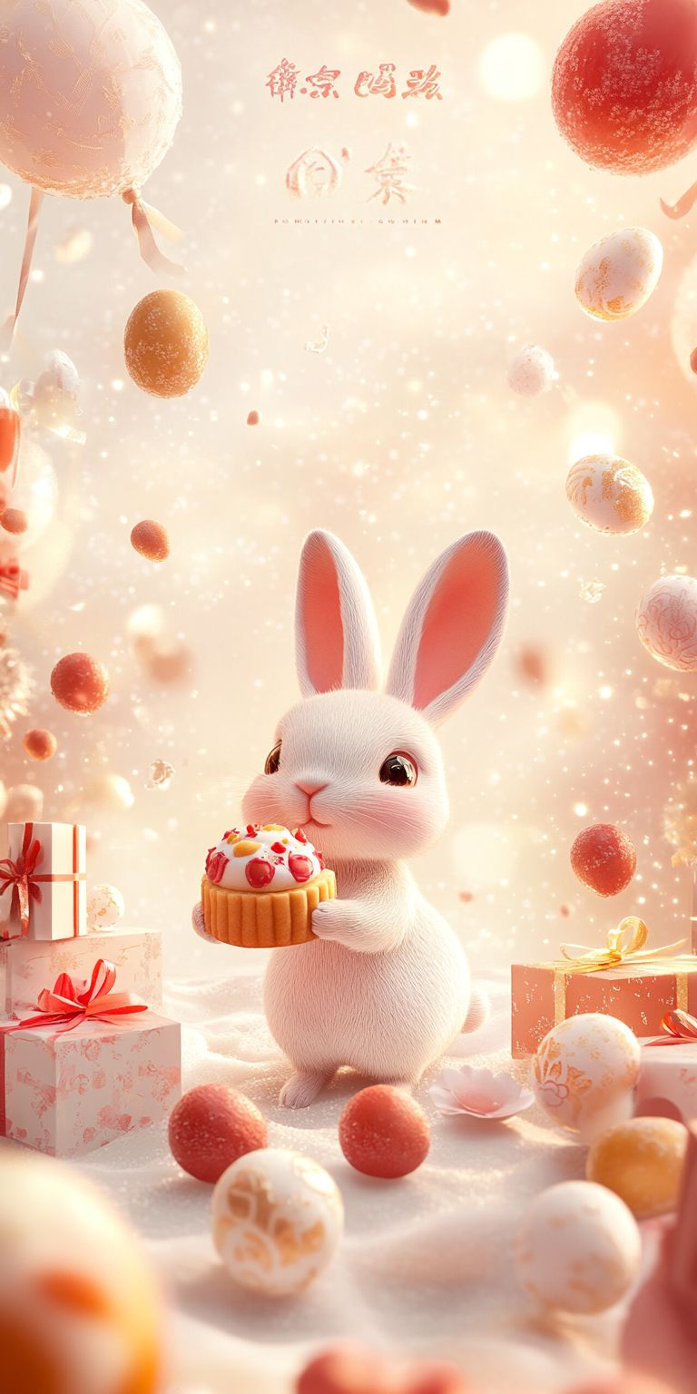 Fond d'écran kawaii lapin pour mobile 33