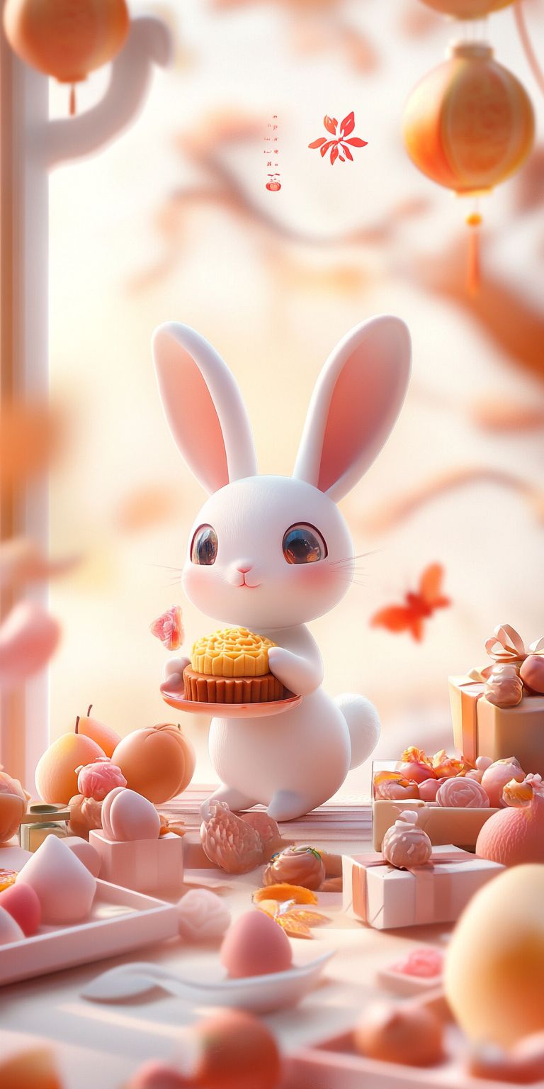 Fond d'écran kawaii lapin pour mobile 36