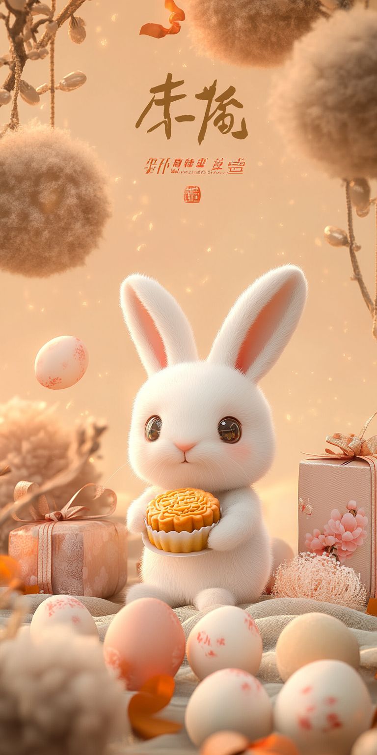 Fond d'écran kawaii lapin pour mobile 40