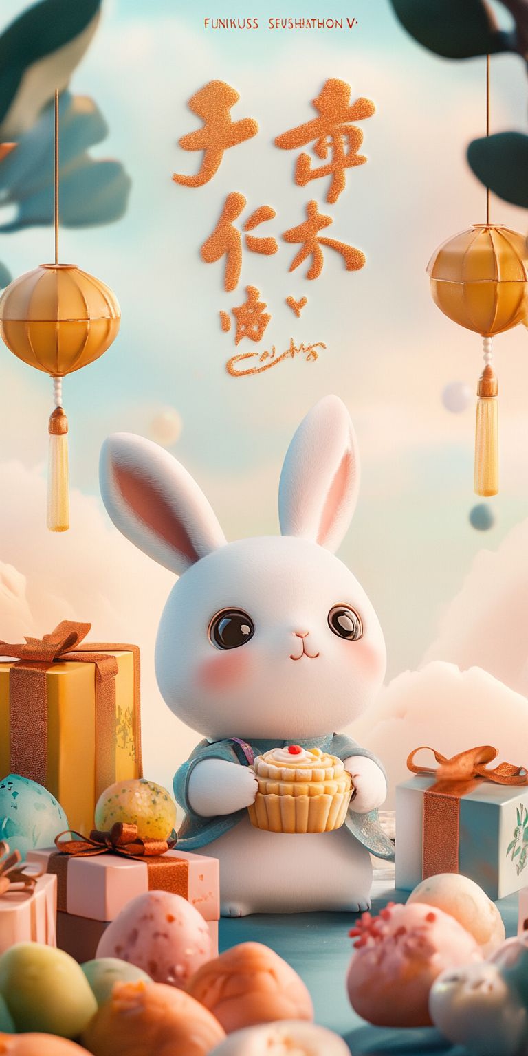 Fond d'écran kawaii lapin pour mobile 43