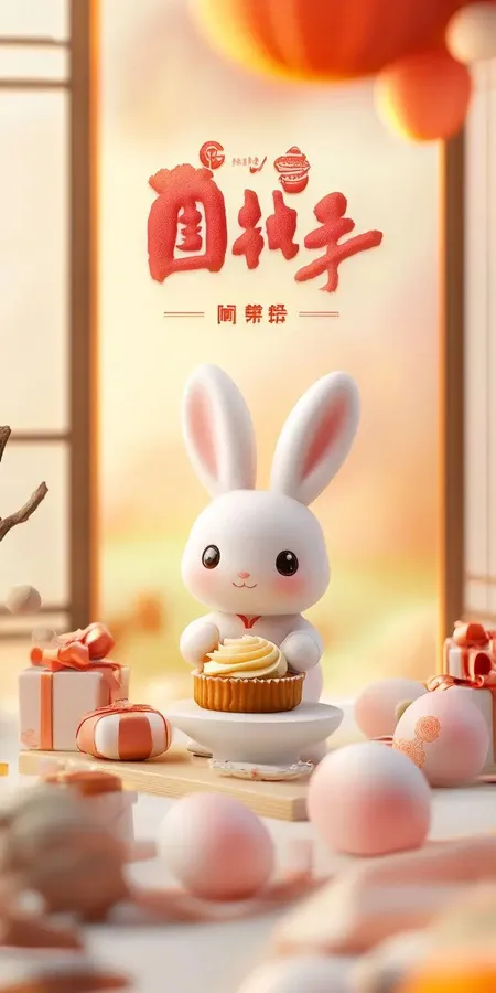 Fond d'écran kawaii lapin pour mobile 17