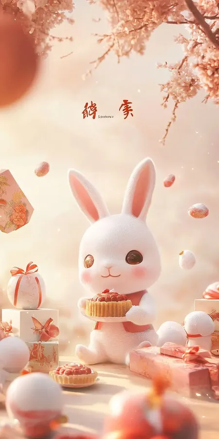 Fond d'écran kawaii lapin pour mobile 26