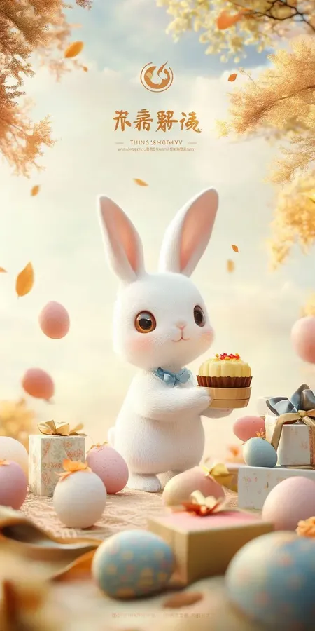 Fond d'écran kawaii lapin pour mobile 27