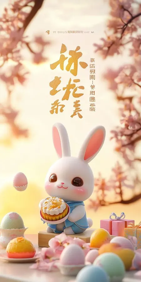 Fond d'écran kawaii lapin pour mobile 32